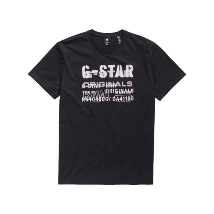 G Star Crew Stencil Originals R T Black