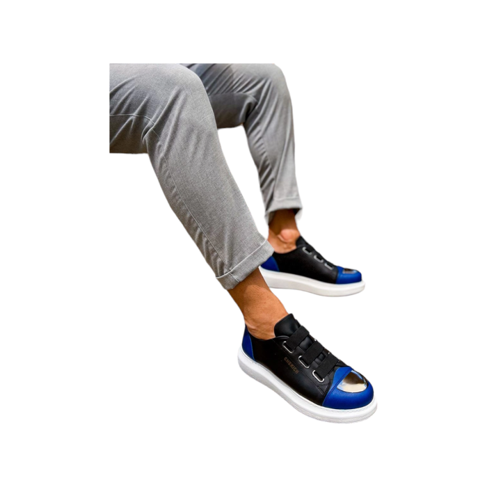 267 23B | The Chekich Sartoria Milano Mirror Touch in black/blue color is a stylish and sophisticated shoe known for its sleek design and high-quality craftsmanship. Featuring a glossy, mirror-like finish, these shoes add a touch of elegance and modernity to any outfit.