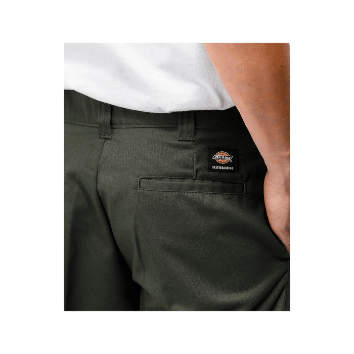 94 4B | The Dickies Trouser 847 Twill Work Pants in Olive are rugged, comfortable work pants made from a durable twill blend, featuring a relaxed fit, wrinkle resistance, and multiple pockets for practical, everyday use.