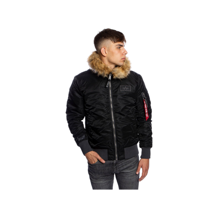 Alpha MA-1 VF Hooded CW Jacket Black