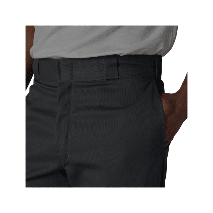 94 20B | The Dickies Trouser 847 Twill Work Pants in Charcoal are rugged, comfortable work pants made from a durable twill blend, featuring a relaxed fit, wrinkle resistance, and multiple pockets for practical, everyday use.