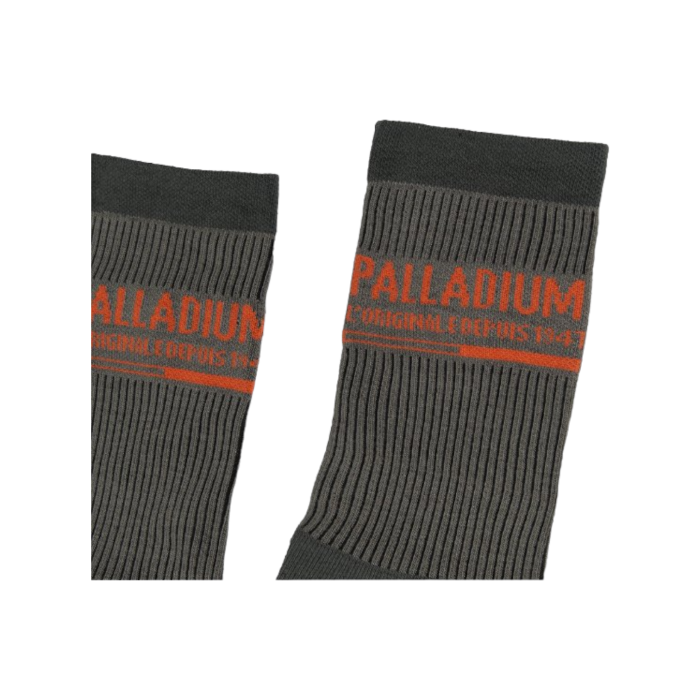 1031 10A | The Palladium Bamboo Socks in Bronze with orange stripe combine classic style with modern comfort, perfect for any occasion. Made from a premium blend of materials, these socks ensure durability and a snug fit, providing both aesthetic appeal and practical benefits.