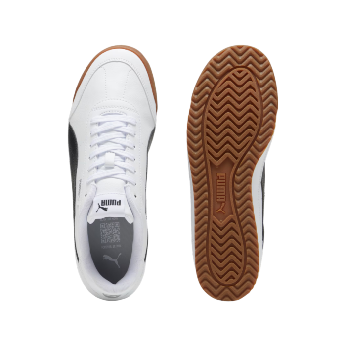 5 180C | The Puma Turino II sneakers in White, Black, and Gray offer a perfect blend of modern design and classic comfort. With a durable synthetic leather upper and cushioned insole, these versatile shoes provide exceptional support and style for any occasion.