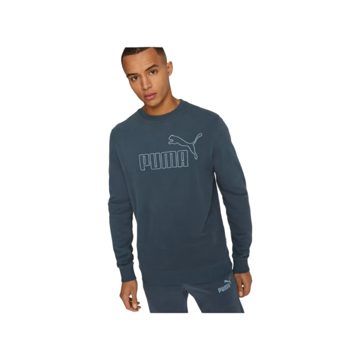 851 14B | The Puma Essential Elevated Sweater in Midnight Blue offers the perfect blend of comfort and style, making it ideal for any occasion. Crafted from a soft, durable cotton-polyester blend, this sweater features the iconic Puma logo, ensuring you look effortlessly cool while staying cozy.