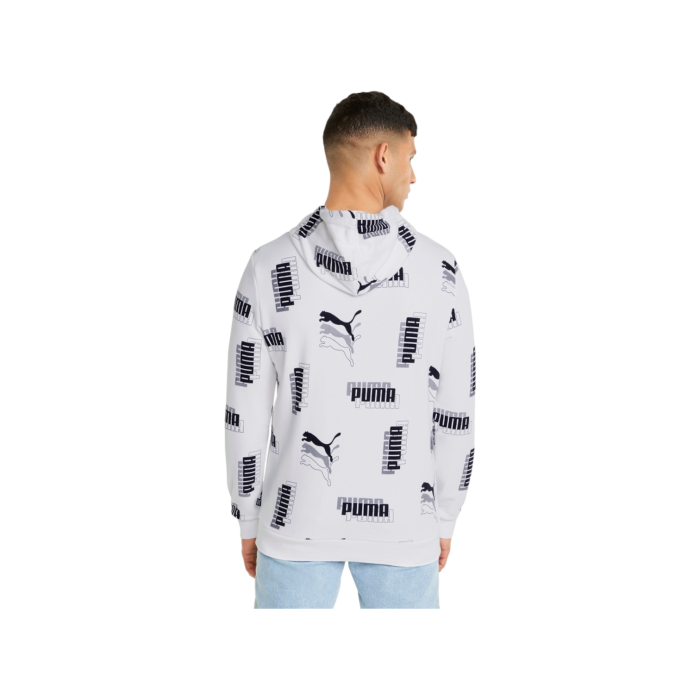 851 4C | The Puma Power AOP Hoodie in White offers a bold, eye-catching design that stands out in any setting. Made with soft, premium fabric, this hoodie ensures you stay comfortable while showcasing Puma's iconic style.