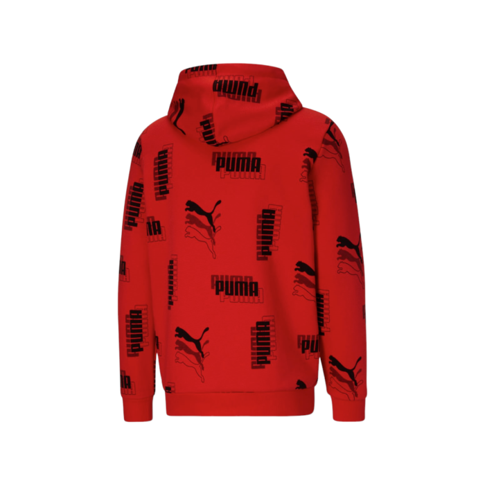 851 8A | The Puma Power AOP Hoodie in Red offers a bold, eye-catching design that stands out in any setting. Made with soft, premium fabric, this hoodie ensures you stay comfortable while showcasing Puma's iconic style.