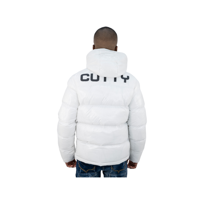 96 2C | The Cutty Shine Puffer Jacket in White combines warmth and style, featuring a sleek design and insulated padding for superior comfort. Perfect for cold weather, this durable jacket provides both functionality and a modern look, making it an essential addition to your winter wardrobe.