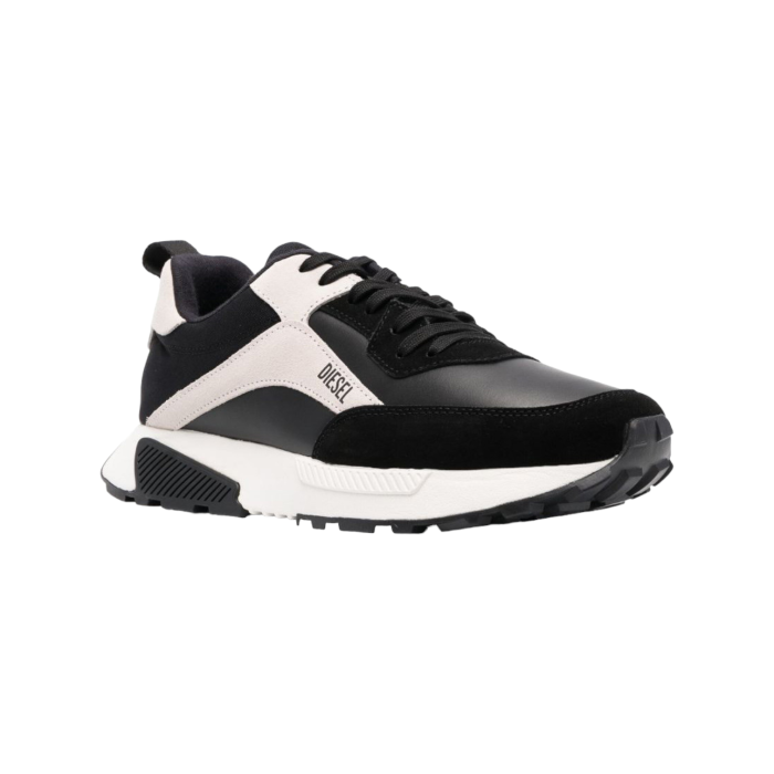 y02635p7 1 Photoroom | The Diesel S-Tyche Low Cut in Black/Stone offers a sleek and modern design perfect for urban adventures. Crafted with premium materials, these mid-top sneakers provide exceptional comfort and durability, ensuring you stay stylish and supported all day long.