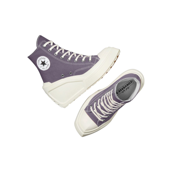 133 161C | Elevate your style with the Converse Chuck 70 De Luxe Wedge Hi in a stunning Lavender Ash color, featuring a high wedge sole that adds a bold twist to the classic Chuck 70 silhouette. Crafted for those who love a mix of comfort and chic, this unique design offers both height and timeless appeal, making it a must-have for any wardrobe.