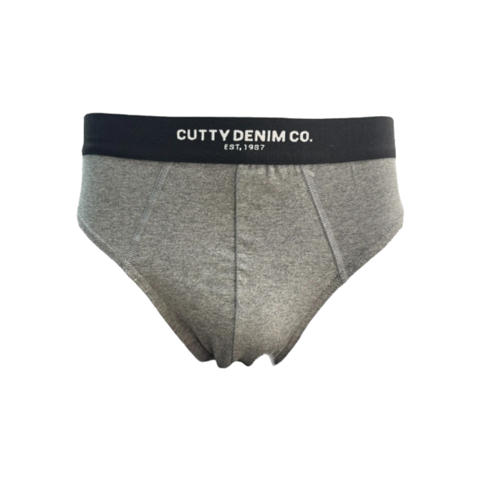 139 5E | The Cutty Cotton Briefs 3-Pack in Grey, Navy and Emerald delivers ultimate comfort with a soft, breathable cotton blend and a snug, tailored fit. Featuring durable construction, moisture-wicking fabric, and a secure waistband, these briefs offer all-day support and a stylish look.