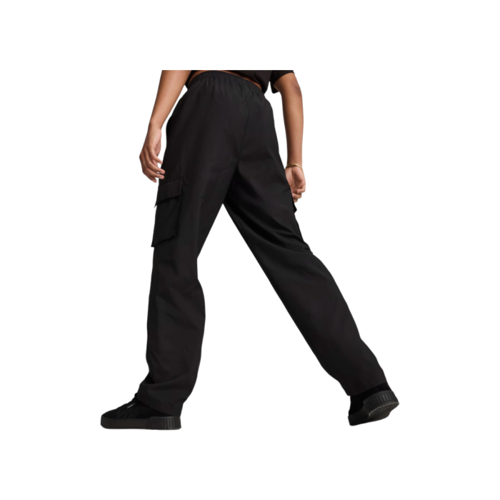 219 6C | The Puma Power Woven Cargo Pants in black combine functional design with sleek style, offering multiple utility pockets and a relaxed fit for ultimate versatility. Crafted from durable woven fabric, these pants ensure all-day comfort while adding a contemporary edge to your casual wardrobe.