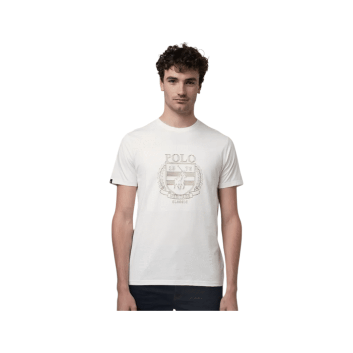 Polo Crew Crest Embroidered T-Shirt White