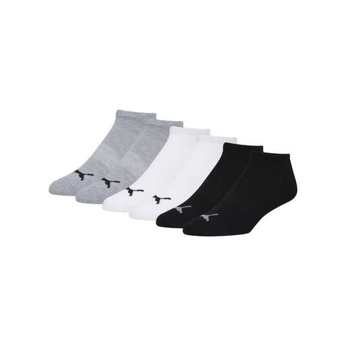 363 1A | The Puma Socks Low Cut 3-Pack includes three essential colors—grey, black, and white—offering versatile style and everyday comfort. Crafted from high-quality, breathable fabric, these socks provide a snug fit and superior moisture-wicking to keep your feet dry and comfortable throughout the day.