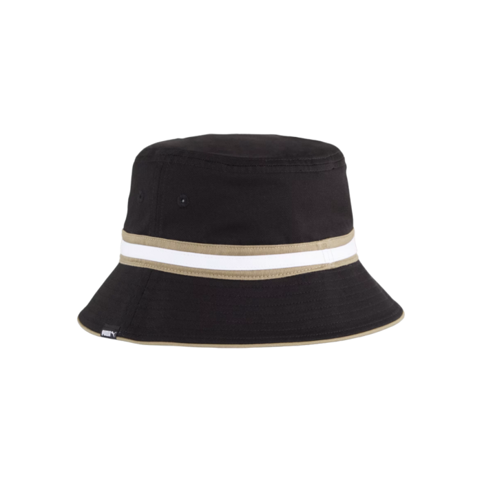 404 9A | The Puma Squad Bucket Hat in Black combines timeless style with functional comfort. Made from 100% cotton, this versatile bucket hat is soft, breathable, and perfect for all-day wear, offering excellent sun protection while maintaining a sleek, minimalist look for any casual outfit.