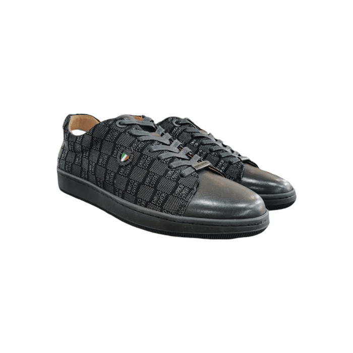 409 8B | Elevate your casual look with the Enrico Coveri Sneaker in Black, featuring a sleek design that effortlessly blends comfort and style. Crafted with premium materials, this sneaker provides durability and a modern aesthetic, making it perfect for everyday wear.