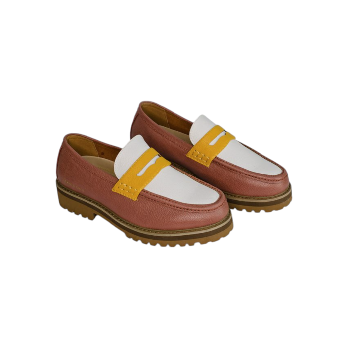 55 20A | Step into style with the Jonathan D Penny Moc PU Leather shoes in an eye-catching Yellow and Berry color combination. Crafted from high-quality PU leather, these shoes offer a sleek and sophisticated look, perfect for both casual and semi-formal occasions.