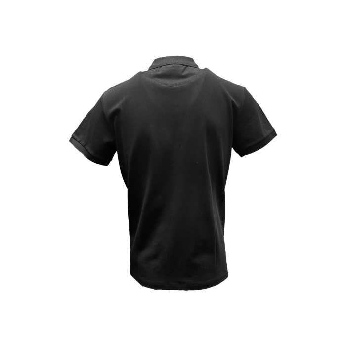 941 9A | The Vialli Golfer Dollar in Black S/S combines classic design with a modern slim fit, making it a versatile addition to any wardrobe. Crafted from high-quality materials, this polo ensures both comfort and style for any occasion.