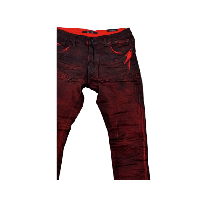 204 67C | The Cutty Jeans Asher in Ruby Red deliver a bold, contemporary look with their vibrant color and slim-fit design. Crafted from durable denim, these jeans offer both style and comfort, making them a versatile choice for casual wear or a night out.