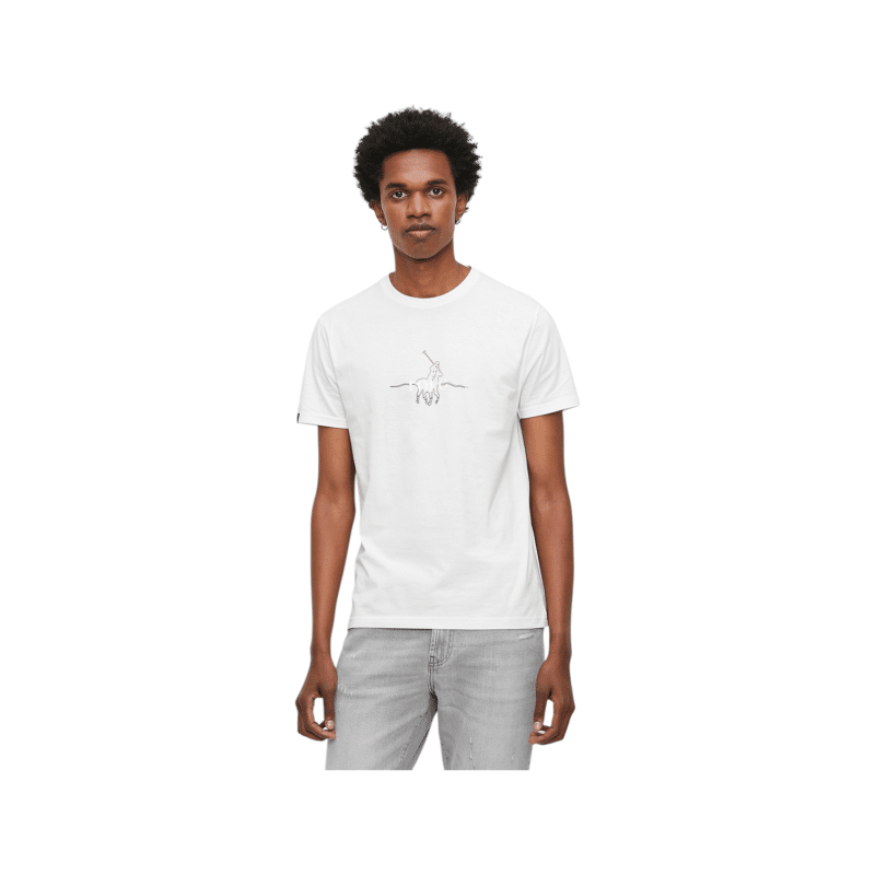 Polo T-Shirt Graphic Logo White