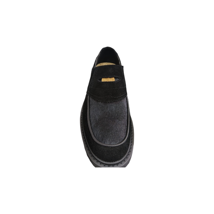 55 105B | Step into style with the Jonathan D Zeke PU Suede shoes in an eye-catching Black color combination. Crafted from high-quality PU Suede, these shoes offer a sleek and sophisticated look, perfect for both casual and semi-formal occasions.