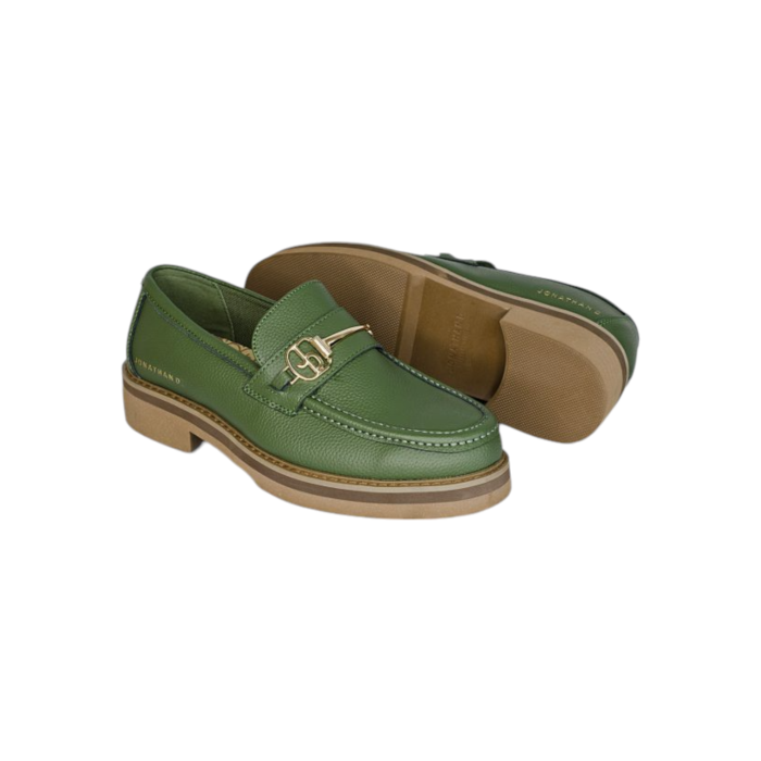 55 26B | The Jonathan D Winston PU Leather shoes in Bottle Green/Brown color effortlessly combine sophistication and modern style, making them a versatile addition to any wardrobe. Crafted from high-quality PU leather with a sleek detail, these shoes offer a polished look that's perfect for both formal occasions and smart-casual outfits.