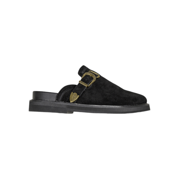 Jonathan D Outlaw Suede Mule Black