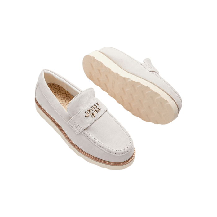 55 72D | The Jonathan D Douglas Slip On in Arctic Grey seamlessly blend sophistication and comfort, making them perfect for any occasion. Crafted with premium materials and a sleek design, these shoes offer unmatched durability and style.