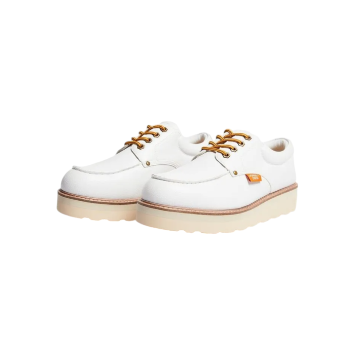 55 93B | The Jonathan D Landon Lace Up Sneaker PU Leather in White color effortlessly combine sophistication and modern style, making them a versatile addition to any wardrobe. Crafted from high-quality PU Leather with a sleek detail, these shoes offer a polished look that's perfect for both formal occasions and smart-casual outfits.