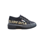 Superga 2287 Platform Bubble Paint Lettering Black