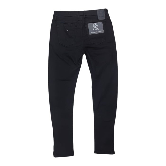 939 11 C | The Vialli Jeans Emulation Ultra Fit in Black offers a sleek, tailored fit that enhances your physique while maintaining exceptional comfort, thanks to its premium cotton blend fabric with just the right amount of stretch. Designed for versatility, these jeans feature clean lines and minimal detailing, making them perfect for both casual and semi-formal occasions, whether paired with a simple T-shirt or a sophisticated button-down. With a mid-rise waist and durable construction, they provide long-lasting wear and a flattering silhouette, ensuring you stay stylish and comfortable throughout the day.