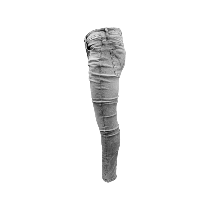 939 33C | Experience modern style and unparalleled comfort with Vialli Jeans Scheletrico Skinny in Icrylica Grey. These jeans offer a flattering fit and unique detailing, making them a versatile addition to any wardrobe.