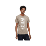 Polo T-shirt Bold Logo Printed Taupe