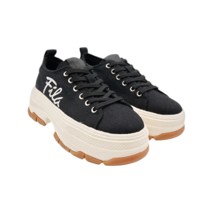 460 20B | The Fila Reese in Black and Gum is a chic and versatile ladies' shoe that combines classic design with modern comfort. Its neutral tones effortlessly complement any casual or sporty outfit, while the cushioned sole ensures all-day support and ease with every step.