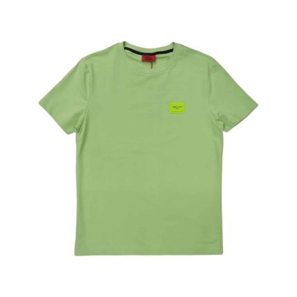 Enrico Coveri T-Shirt Small Chest Logo Lime Green