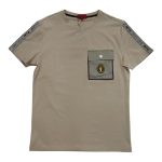 Enrico Coveri T-shirt Button Pocket Logo Khaki