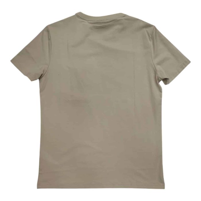 559 111 B rotated | The Enrico Coveri T-shirt with Button Pocket Logo in Khaki combines understated style with thoughtful functionality, making it a versatile choice for any casual or semi-formal occasion. Its soft, breathable fabric and classic khaki color create a comfortable yet polished look, enhanced by a stylish buttoned chest pocket that serves as both a functional detail and a focal point. With the Enrico Coveri logo subtly placed near the pocket, this T-shirt reflects the brand’s dedication to quality and craftsmanship, offering a relaxed fit that effortlessly complements a range of outfits, from jeans to chinos.