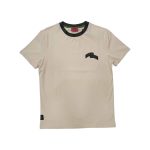 Enrico Coveri T-Shirt with Neck Logo Print Light Apricot