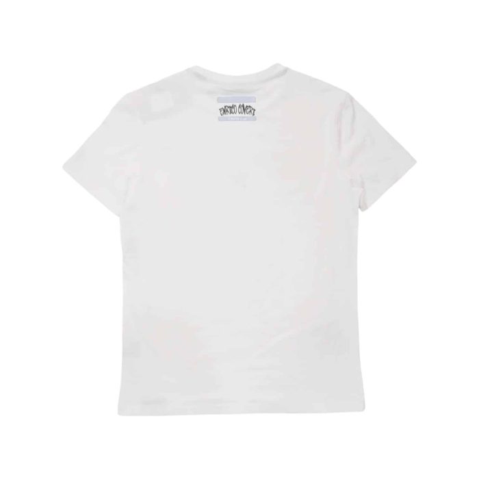 559 91 B | The <em>Enrico Coveri T-Shirt Graphic Star Logo White</em> offers a sleek and modern look, featuring a bold star logo that stands out against a crisp white background, making it an eye-catching addition to any casual wardrobe. Made from soft, breathable fabric, this t-shirt ensures all-day comfort and durability, with a regular fit that complements various body types. Its classic crew neckline and short sleeves provide versatility, allowing it to be effortlessly styled with jeans or chinos for both relaxed and polished outfits.