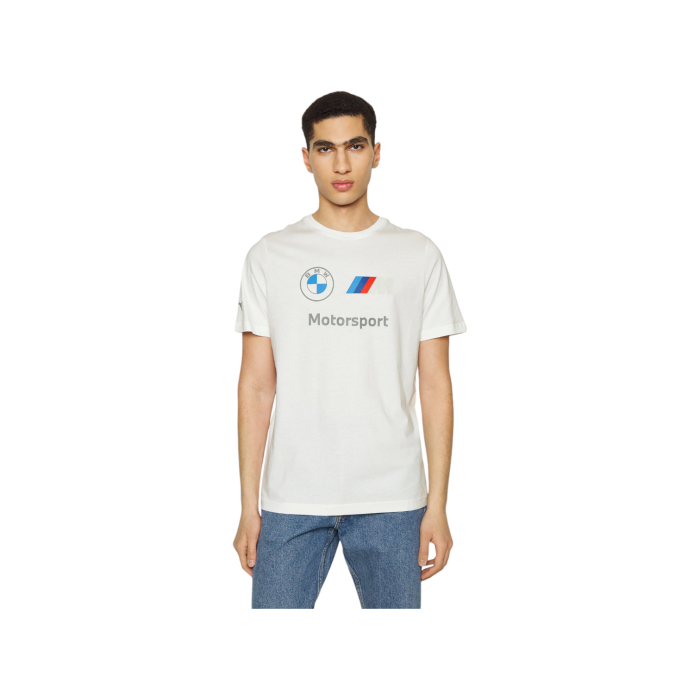 694 48B | The Puma BMW MMS ESS Logo T-Shirts White combines sleek design with premium comfort, making it a versatile piece for any wardrobe. Crafted from soft, durable fabric, this shirt ensures a flattering fit and pairs effortlessly with any outfit for a stylish, modern look.