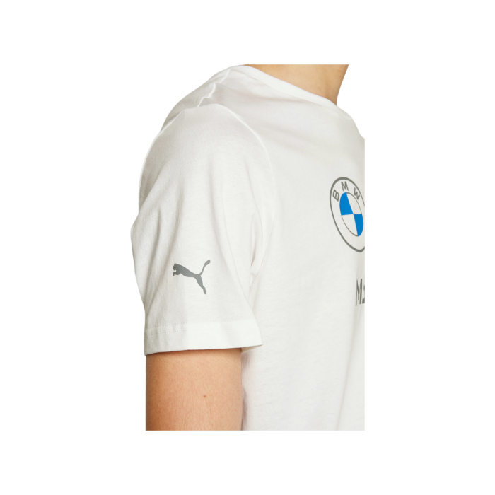 694 48C | The Puma BMW MMS ESS Logo T-Shirts White combines sleek design with premium comfort, making it a versatile piece for any wardrobe. Crafted from soft, durable fabric, this shirt ensures a flattering fit and pairs effortlessly with any outfit for a stylish, modern look.