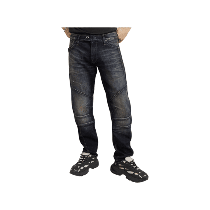 808 28A | The G-Star Jeans Moto Cross 3D Slim in Worn-In Mountainous Desert Destroyed Blue combine rugged style with cutting-edge functionality. Made from durable Heavy Elto Pure Superstretch fabric, these jeans offer exceptional flexibility and comfort while maintaining their slim, tailored fit. Featuring G-Star’s signature 3D construction and moto-inspired details, such as reinforced knee patches and articulated design, they deliver both a dynamic fit and a bold, distressed look perfect for urban adventures or outdoor exploration.