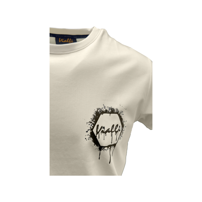 938 54B | The Vialli T-Shirt Impect in Cream combines timeless style with premium comfort, making it a versatile choice for any occasion. Crafted from soft, breathable fabric, this shirt offers a flattering fit and pairs effortlessly with jeans or shorts for a clean, modern look.