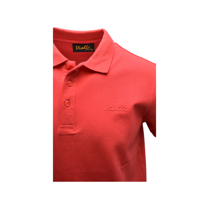 941 20B | The Vialli Golfer Dollar in Red S/S combines classic design with a modern slim fit, making it a versatile addition to any wardrobe. Crafted from high-quality materials, this polo ensures both comfort and style for any occasion.