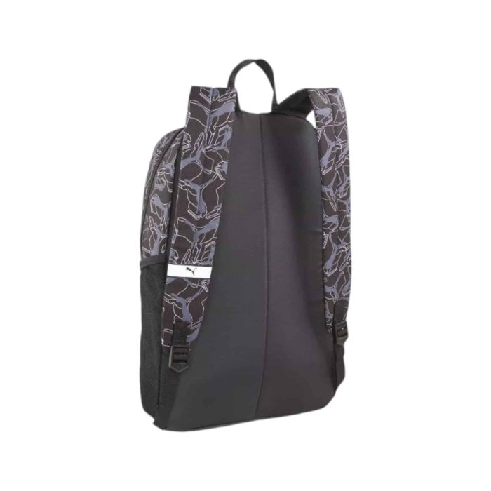 171 64 B | The Puma Backpack Plus Cat AOP Black combines sleek design with practicality, offering a versatile solution for everyday use. Featuring a spacious main compartment with a padded laptop sleeve, it ensures your belongings stay organized and secure, while the bold Puma Cat all-over print adds a touch of sporty style. Built for comfort, its adjustable shoulder straps and padded back panel provide a comfortable carrying experience, making it the perfect choice for students, professionals, or anyone on the go.