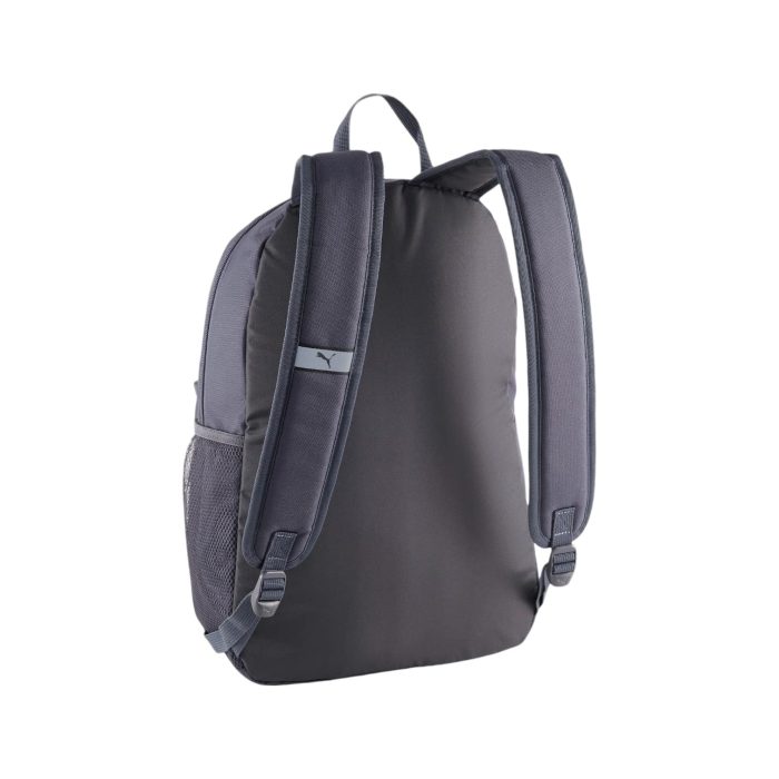 171 67 B | The Puma Backpack Phase Grey combines a stylish, understated grey design with practical features, making it ideal for everyday use. It includes a spacious main compartment with a padded laptop sleeve for secure storage, as well as a front zip pocket to keep smaller essentials within easy reach. With adjustable shoulder straps and a padded back panel for added comfort, this durable backpack is perfect for work, school, or casual outings, offering both functionality and timeless style.