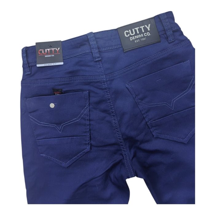 204 56 C | The Cutty Jeans in Root Electric Blue feature a striking, vibrant color that adds a bold yet versatile touch to any wardrobe, making them perfect for a range of casual and semi-formal occasions. Crafted from a premium cotton blend with just the right amount of stretch, these jeans provide a comfortable, tailored fit that moves with you while retaining their shape and smooth silhouette over time. With their modern slim fit, classic five-pocket styling, and durable construction, the Cutty Jeans in Root Electric Blue combine eye-catching style, practicality, and long-lasting quality in one standout piece.