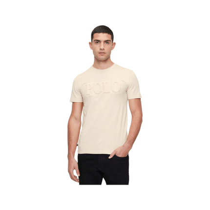 Polo T Shirt Embossed SS Stone