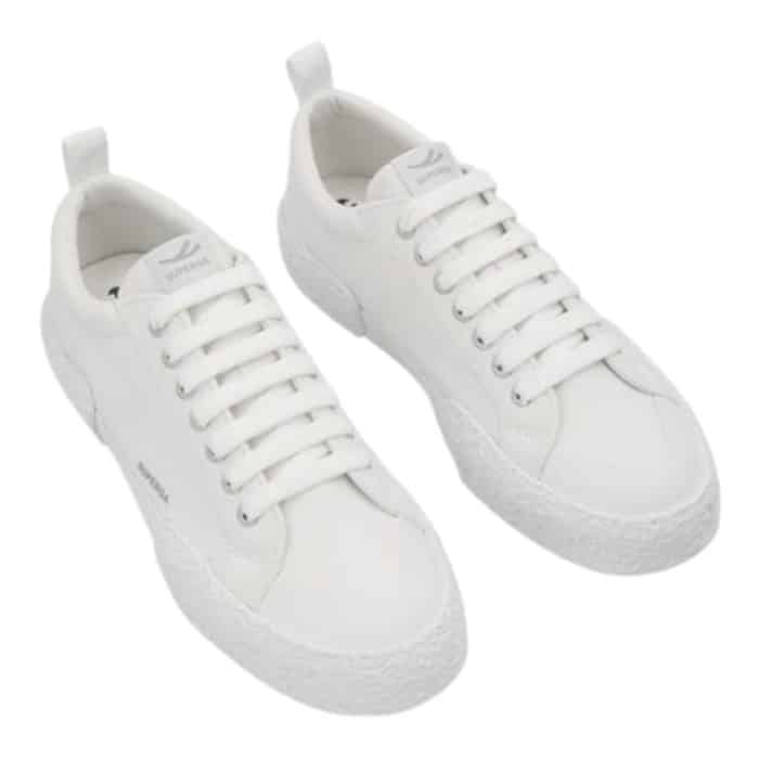 556 31 A 1 | The Superga 2660 Stripe Big Bumps in White combines classic sneaker style with a bold, modern twist, featuring a distinctive chunky, ridged sole for added height and standout appeal. Crafted from durable white canvas, these sneakers offer breathability and versatility, easily pairing with casual and semi-casual outfits. With a cushioned footbed, sturdy rubber sole, and secure lace-up design, the 2660 Stripe Big Bumps delivers both all-day comfort and eye-catching style for any occasion.