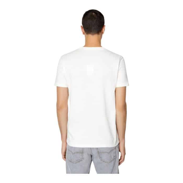 862 22 C 1 | The Diesel T-Diegor E12 White T-shirt is a sleek and versatile wardrobe staple crafted from 100% premium cotton, offering exceptional comfort and durability for everyday wear. Its minimalist design features a classic crew neckline and a subtle Diesel logo on the chest, making it easy to pair with a variety of outfits for both casual and semi-casual occasions. With its crisp white color, breathable fabric, and timeless fit, this T-shirt provides effortless style and reliability, ensuring it remains a go-to piece season after season.