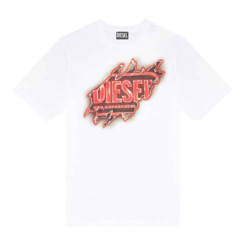 Diesel T shirt T-Just E43 White